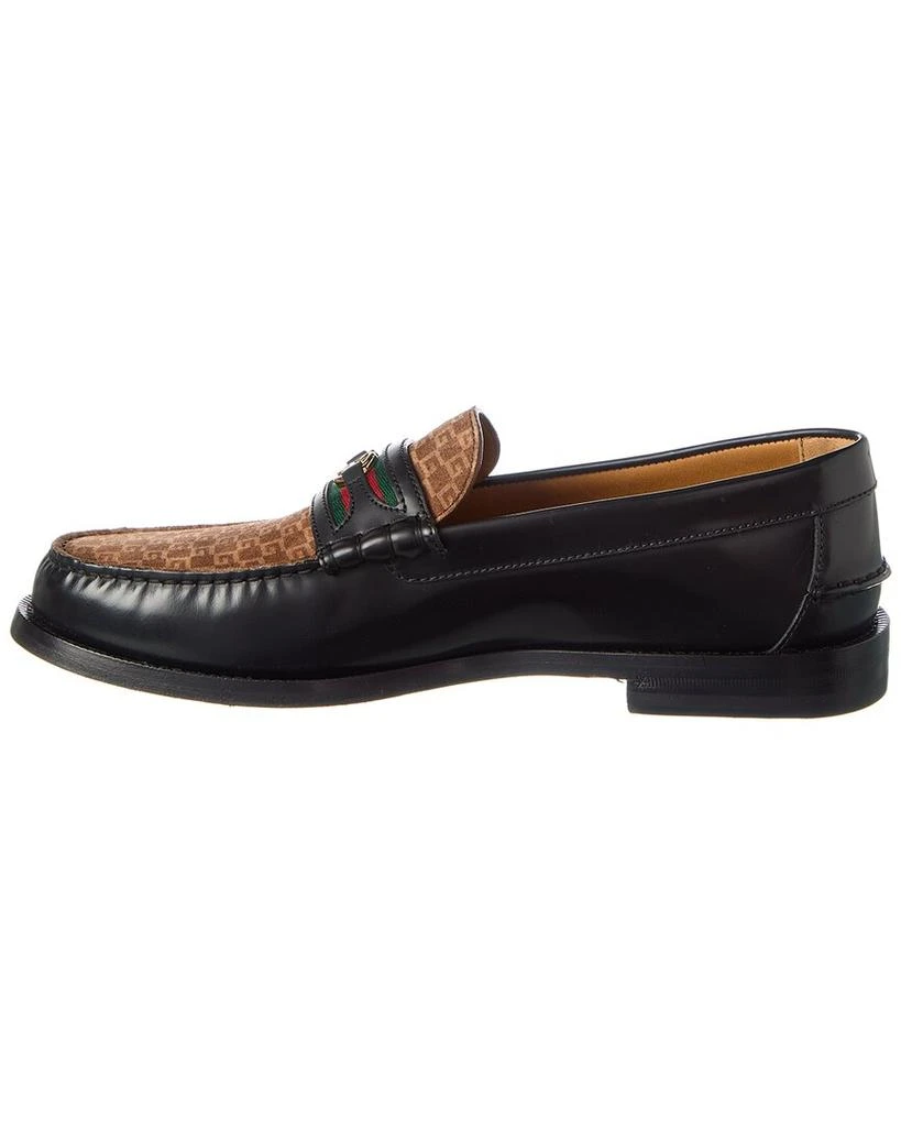 Gucci Gucci Interlocking G Suede & Leather Loafer 2