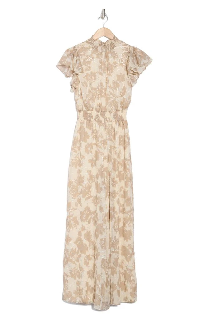 Halogen Floral Smocked Neck Jumpsuit 4