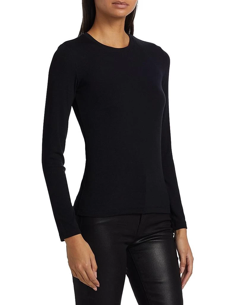 L'Agence Tess Rib-Knit Crewneck T-Shirt 4