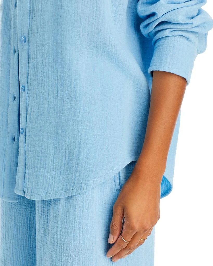 Echo Design Gauze Boyfriend Shirt Swim Cover-Up 6