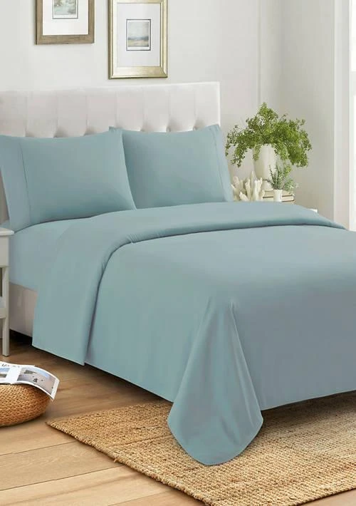 Sweet Home Collection Home Collection 400 Thread Count 100 Combed Cotton Percale Sheet Set 1