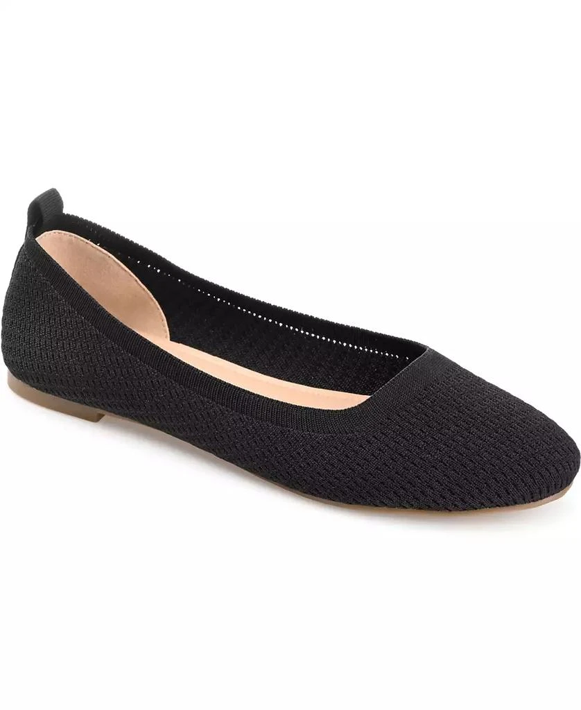 Journee Collection Women's Maryann Knit Round Toe Ballet Flats 1