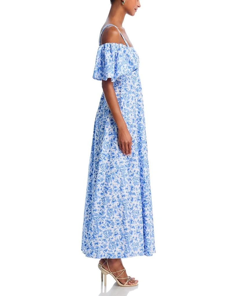 AQUA Off-the-Shoulder Cotton Maxi Dress - Exclusive 5