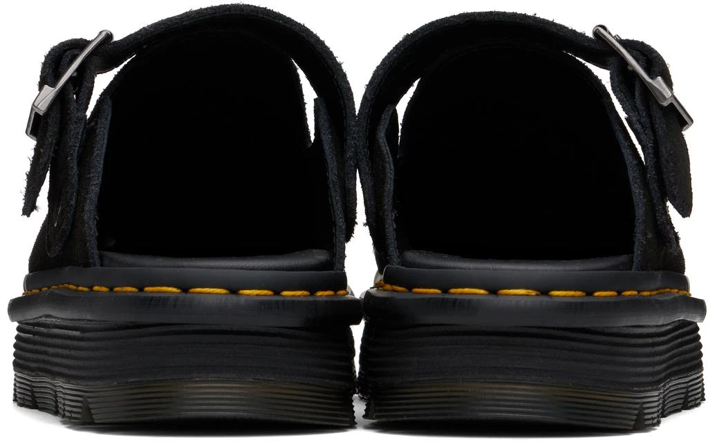 Dr. Martens Black Zebzag Suede Slingback Platform Mules 2