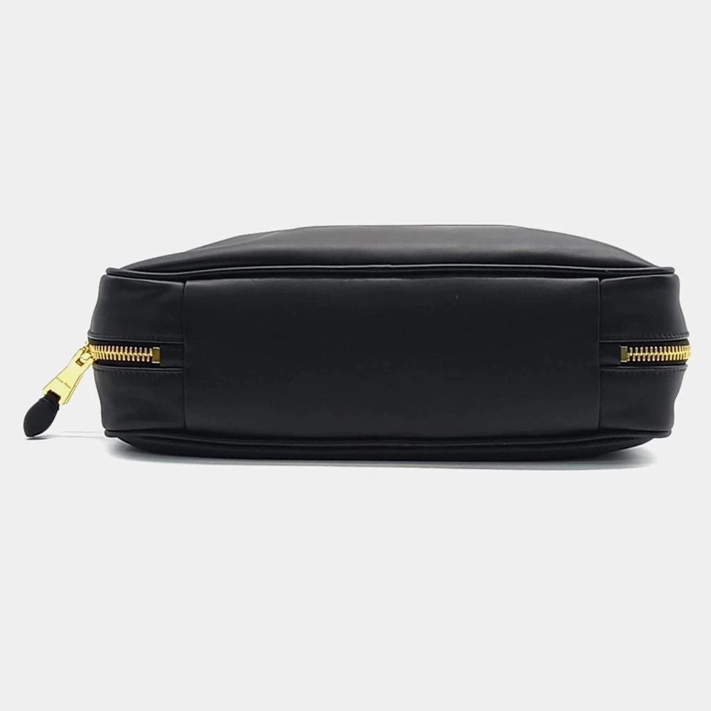 Miu Miu Miu Miu Black Leather  Embossed Logo Bowling Bag 6