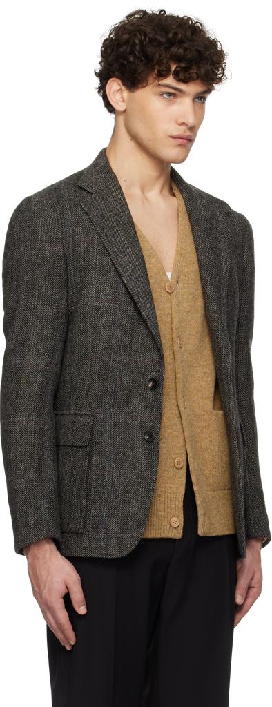 RRL Gray Wool Herringbone Blazer