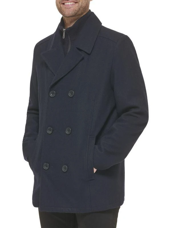 Kenneth Cole Double Breasted Bib Peacoat 2