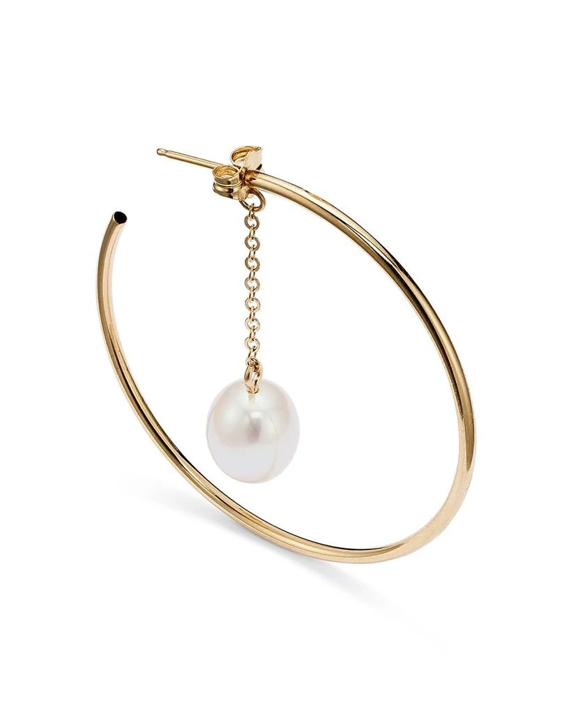 Moon & Meadow 14K Yellow Gold Hoop Earrings with Cultured Freshwater Pearl - Exclusive 4