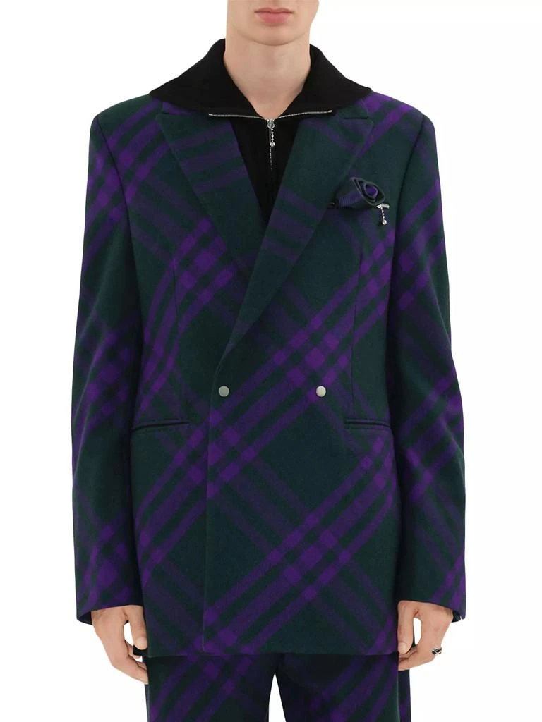 Burberry Check Wool Double-Breasted Sports Jacket 3