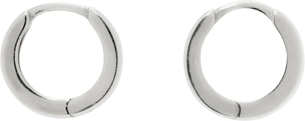 Laura Lombardi Silver Clutch Hoop Earrings 1