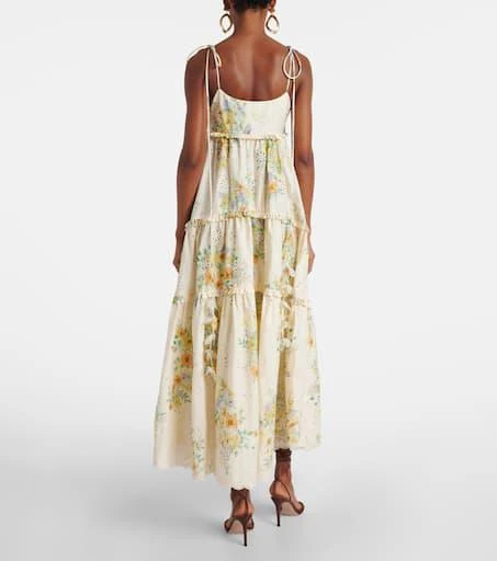 ALÉMAIS Juliette floral tiered cotton midi dress 3