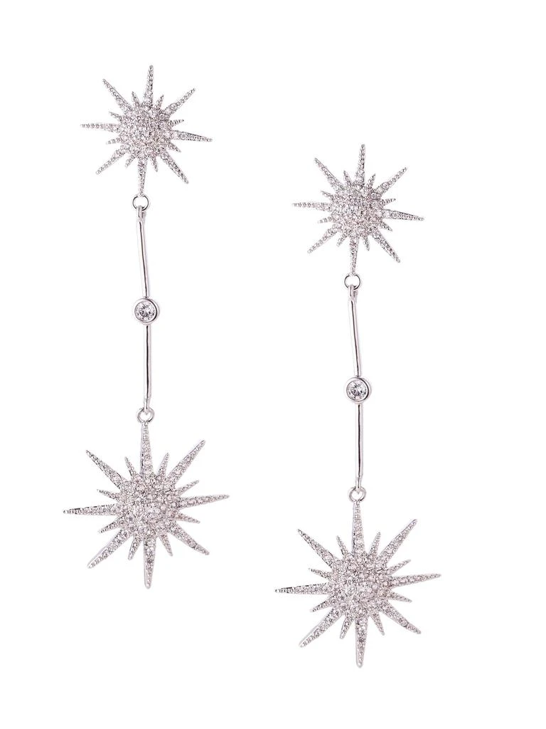 Eye Candy LA Luxe Silvertone
Crystal Star Constellation Drop Earrings