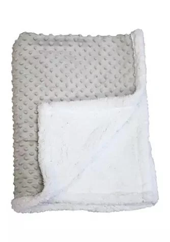 Baby Mode Signature Baby Popcorn Mink Sherpa Blanket, Grey