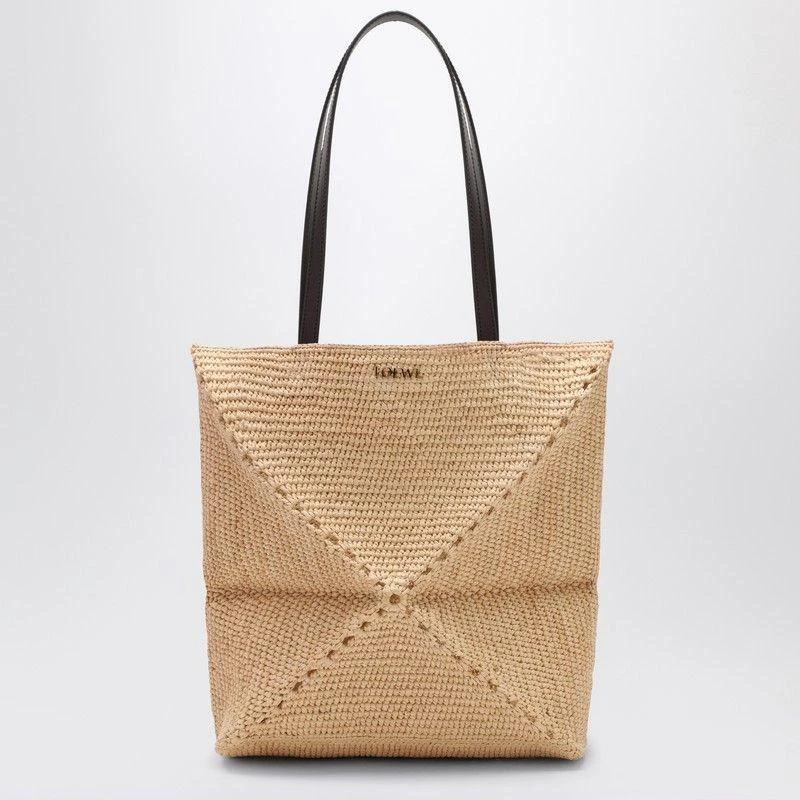 Loewe  NATURAL RAFFIA PUZZLE FOLD TOTE BAG 1