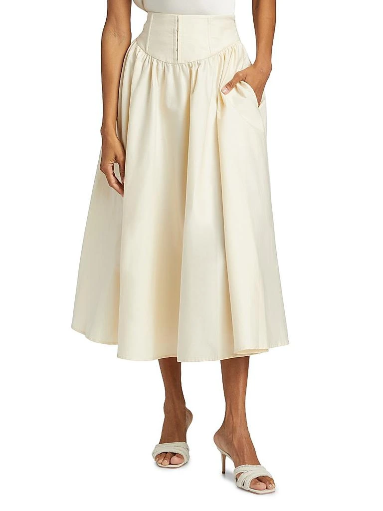 Reformation Polina Cotton Poplin Skirt 3