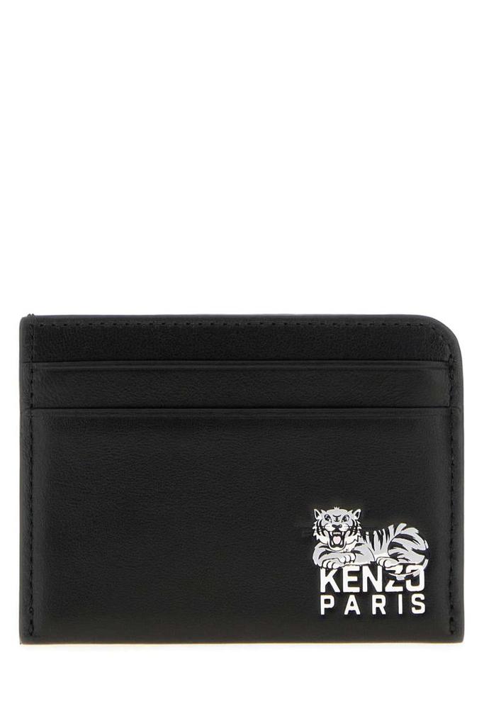 Kenzo Black Kenzo Paris 'Kenzo Varsity' Leather Mini Fold