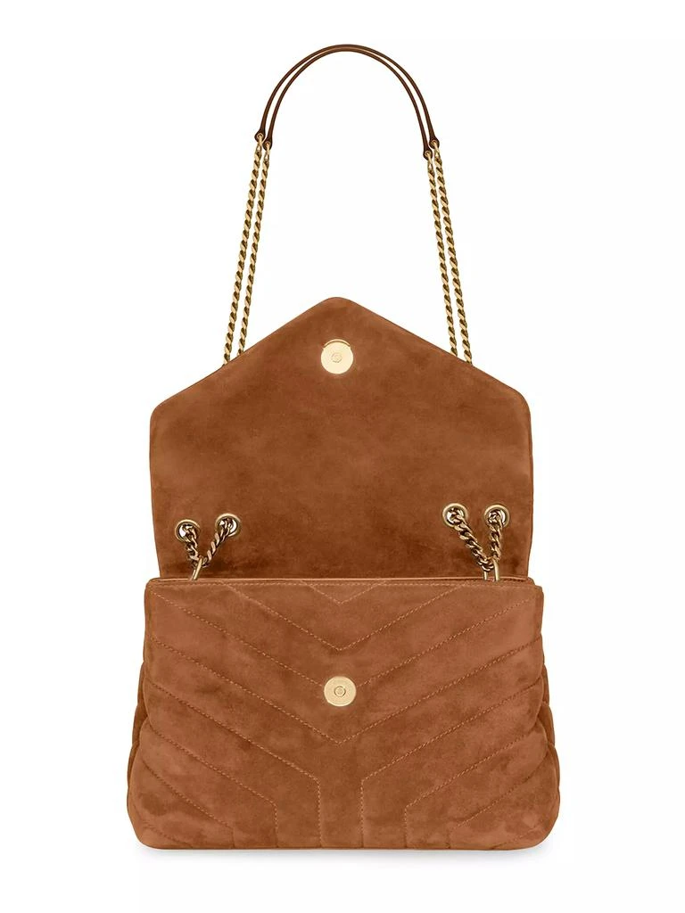 Yves Saint Laurent Loulou Small Shoulder Bag in Quilted Suede 3