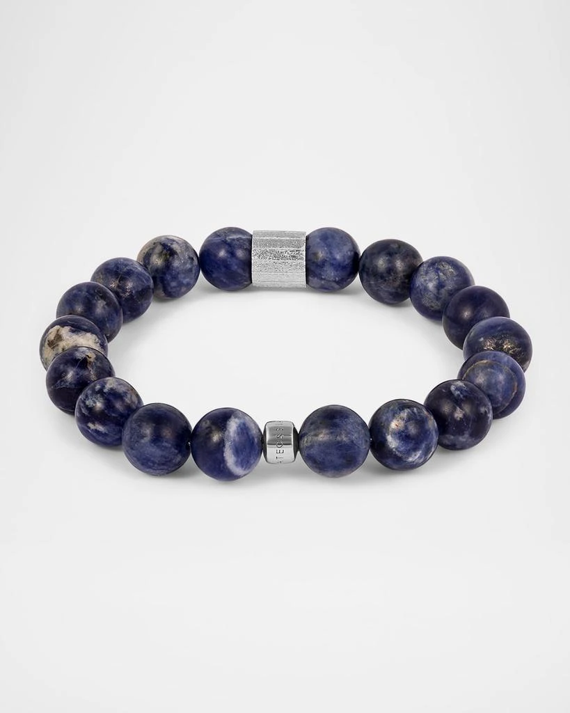 Tateossian Men
s Maxi Pop Semi-Precious Sodalite Beaded Bracelet 3