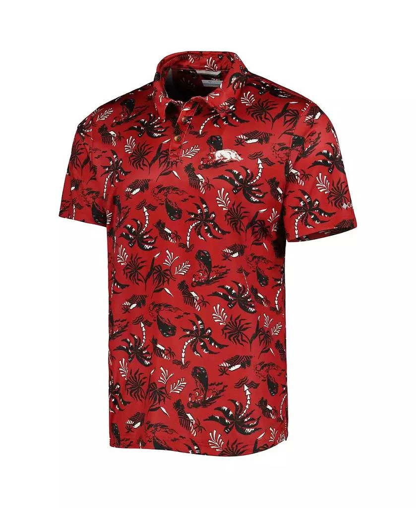 Columbia Men's Cardinal Arkansas Razorbacks Super Terminal Tackle Omni-Shade Polo Shirt 2