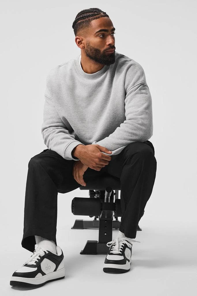 Alo Renown Heavy Weight Crew Neck Pullover - Athletic Heather Grey 4