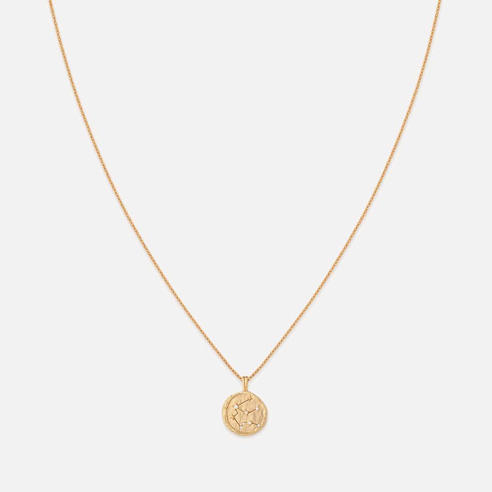 ASTRID & MIYU Astrid & Miyu Aquarius Zodiac 18-Karat Plated Recycled Sterling Silver Necklace