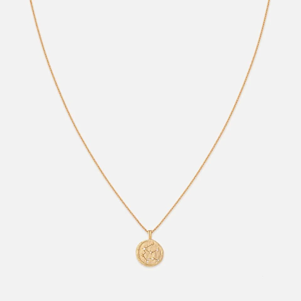 ASTRID & MIYU Astrid & Miyu Aquarius Zodiac 18-Karat Plated Recycled Sterling Silver Necklace 1