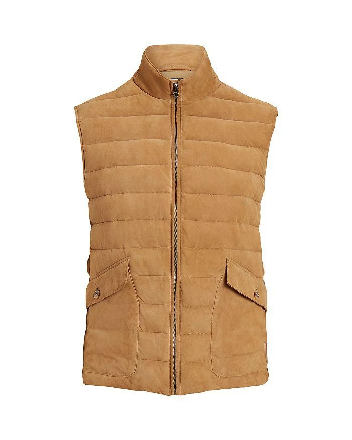 Ralph Lauren Suede Quilted Full Zip Vest 6
