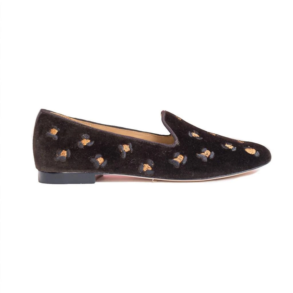 HOUSE OF ZALO Leopard Slipper In Chocolate 2