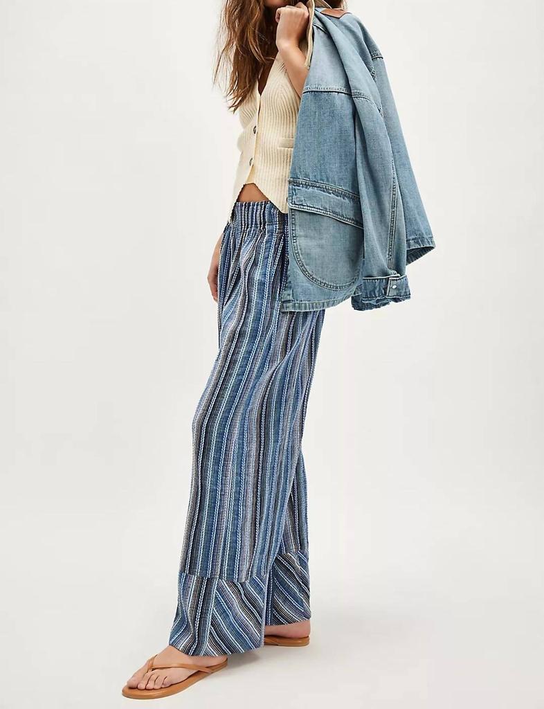 Free People Free People - Days End Linen Stripe Pant