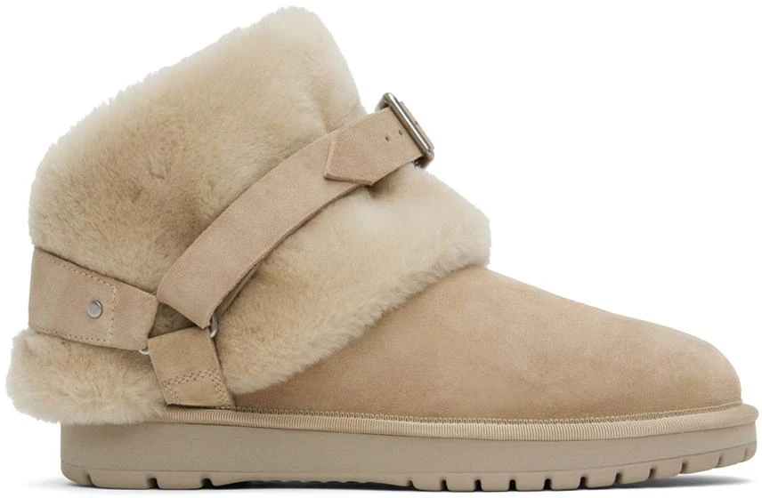 Burberry Beige Suede & Shearling Chubby Boots 1