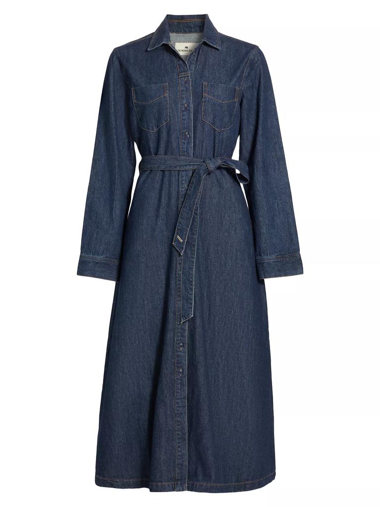 The Normal Brand Denim Long-Sleeve Midi-Shirtdress