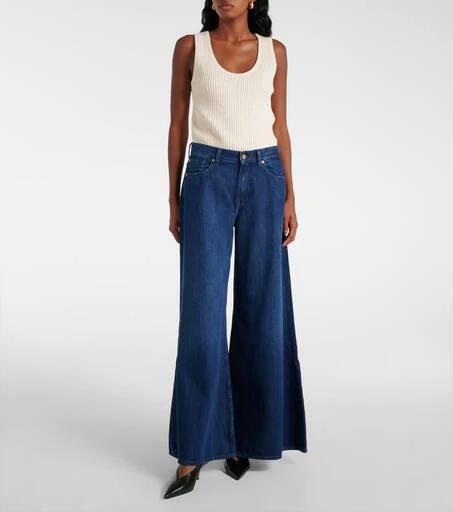 7 For All Mankind Willow Wide high-rise wide-leg jeans 7