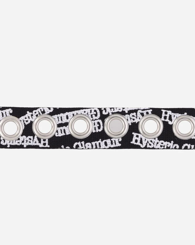 Hysteric Glamour Type Logo Eyelet Tape Belt Black 6