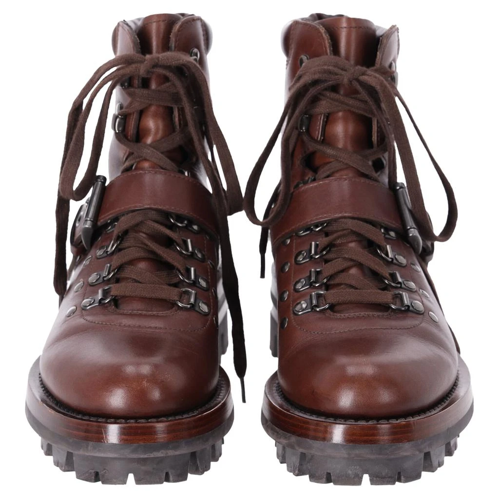 Prada Hiking Boots in Brown Leather 3