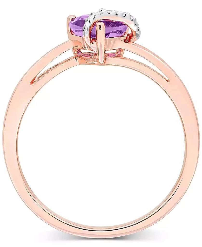 Macy's Amethyst (5/8 ct. t.w.) & Diamond Accent Heart Promise Ring in 18k Rose Gold Flash-Plated Sterling Silver 4
