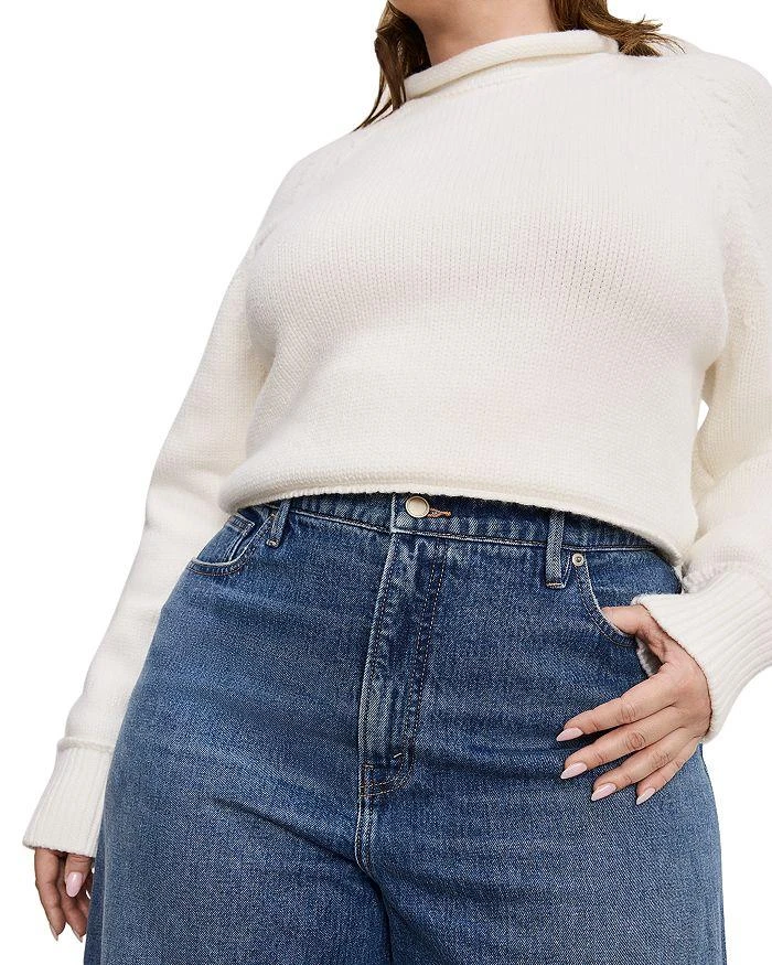 Good American High Rise Barrel Jeans in Indigo 740 11