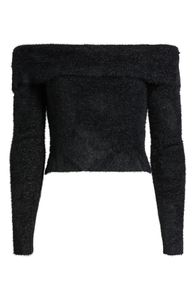 BP. Shine Eyelash Off the Shoulder Sweater 6