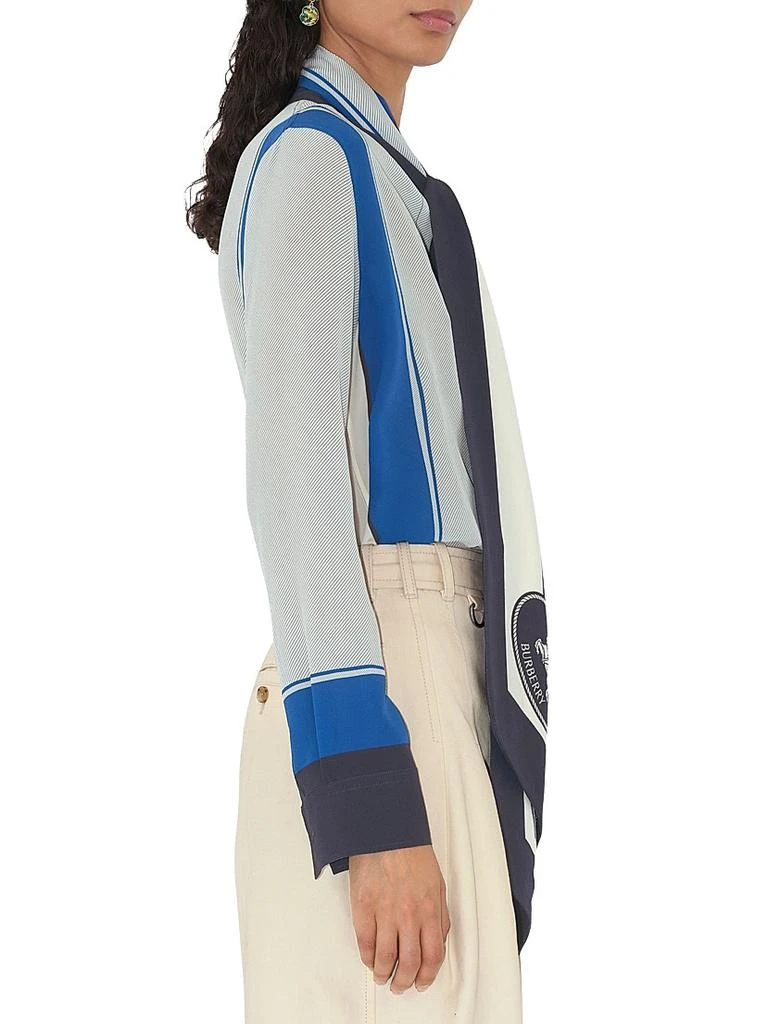 Burberry Rosie Slim-Fit Colorblocked Silk Blouse 4