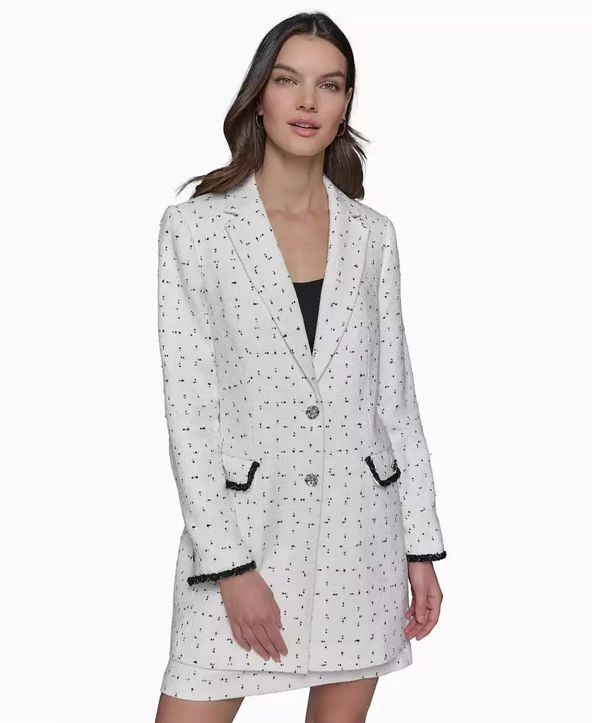 Women's Sequin-Trim Tweed Topper Jacket – On Sale Now with Up to