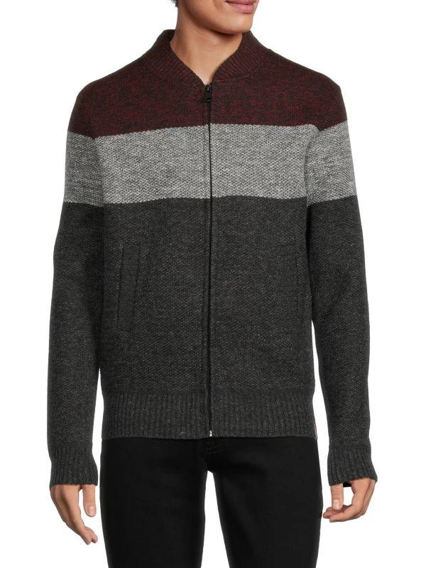 BUFFALO David Bitton Willder Polar Fleece-Lined Cardigan 1