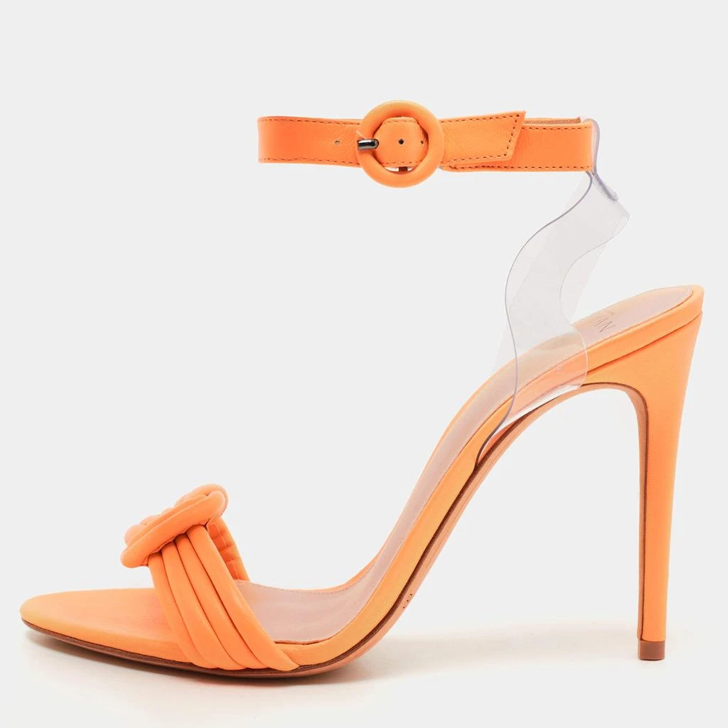 Alexandre Birman Alexandre Birman Orange Leather Knot Ankle Strap Sandals Size 39 1