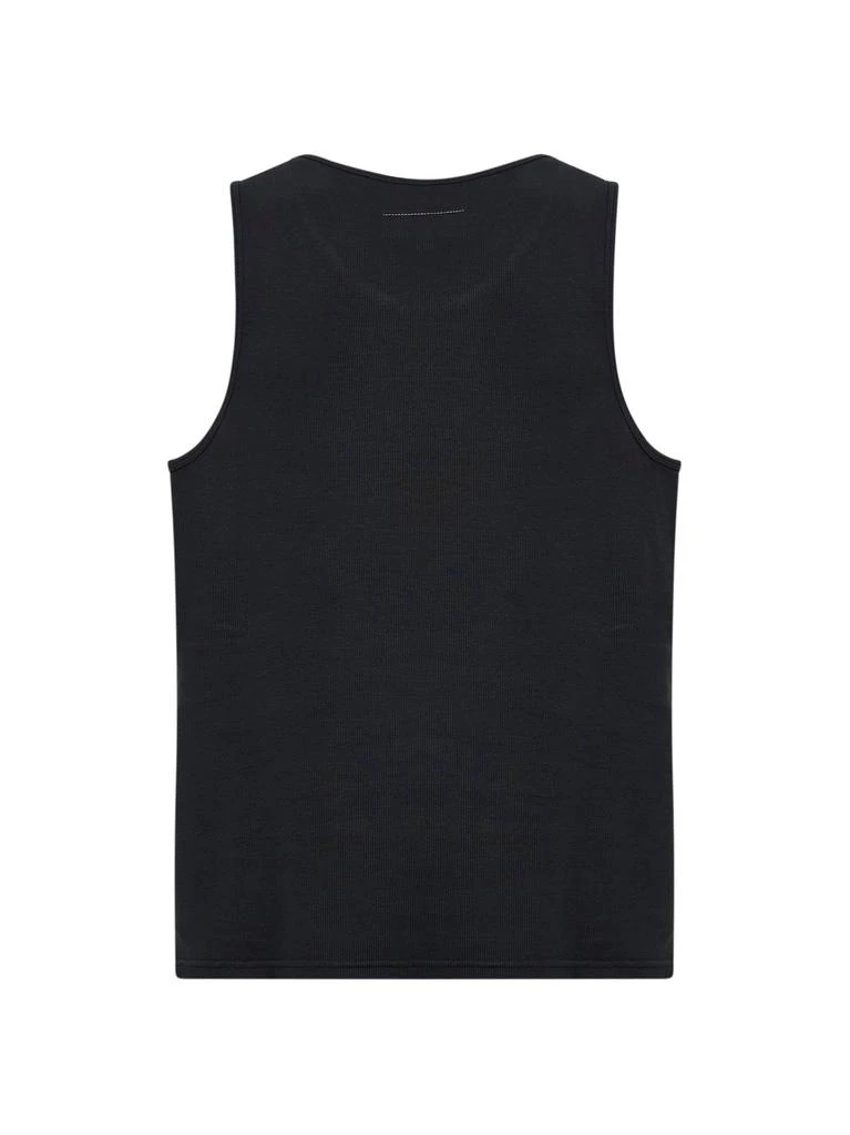 MM6 MM6 Maison Margiela Logo-Patch Tank Top 2