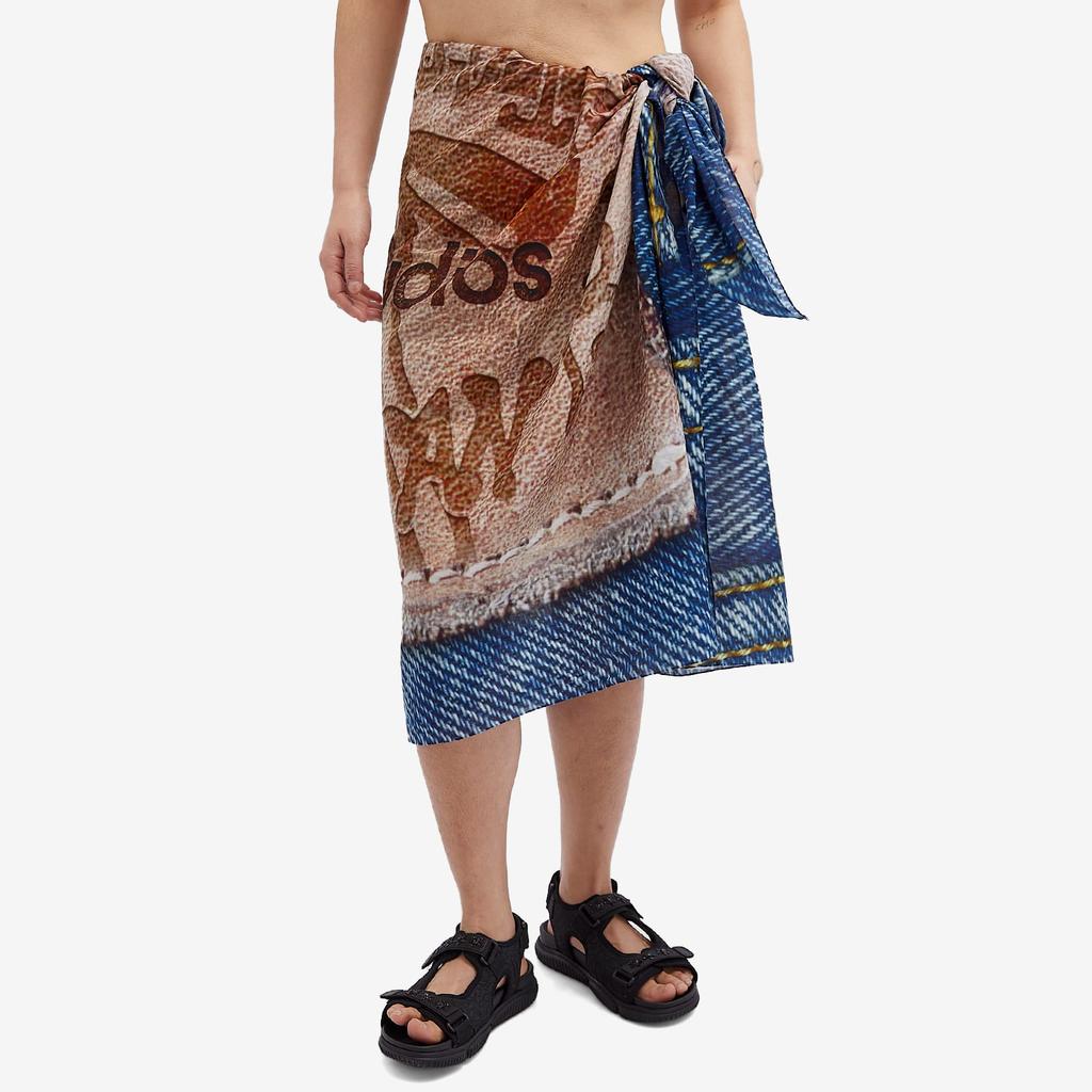 Acne Studios Acne Studios Denim Print Sarong Scarf