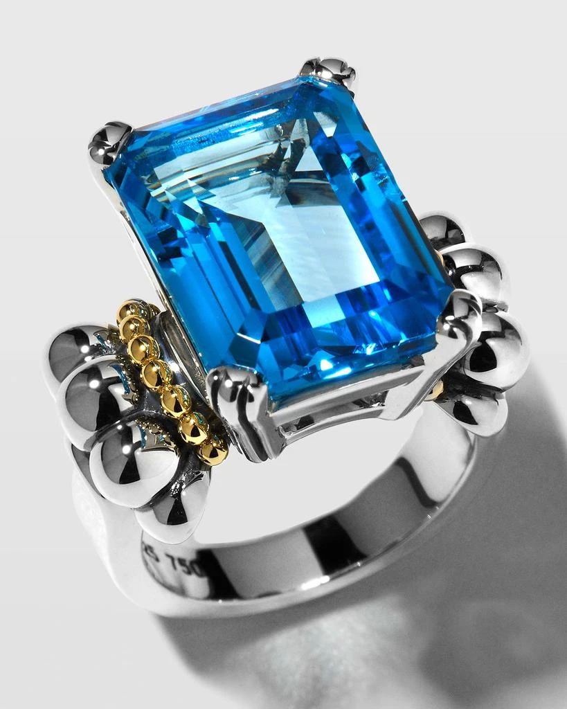 LAGOS Glacier 18x13mm Gemstone Two-Tone Ring 3