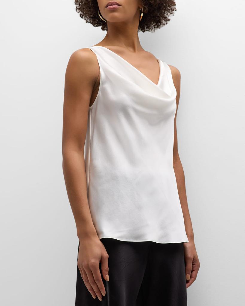 Christine Lingerie Cowl-Neck Silk Tank
