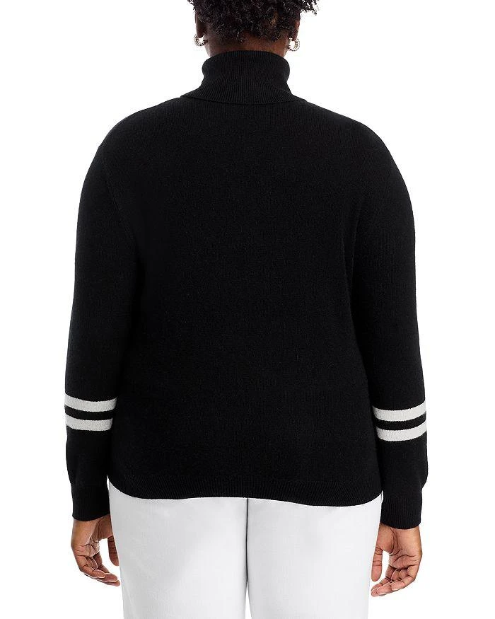 AQUA Athletic Stripe Turtleneck Sweater - Exclusive 7