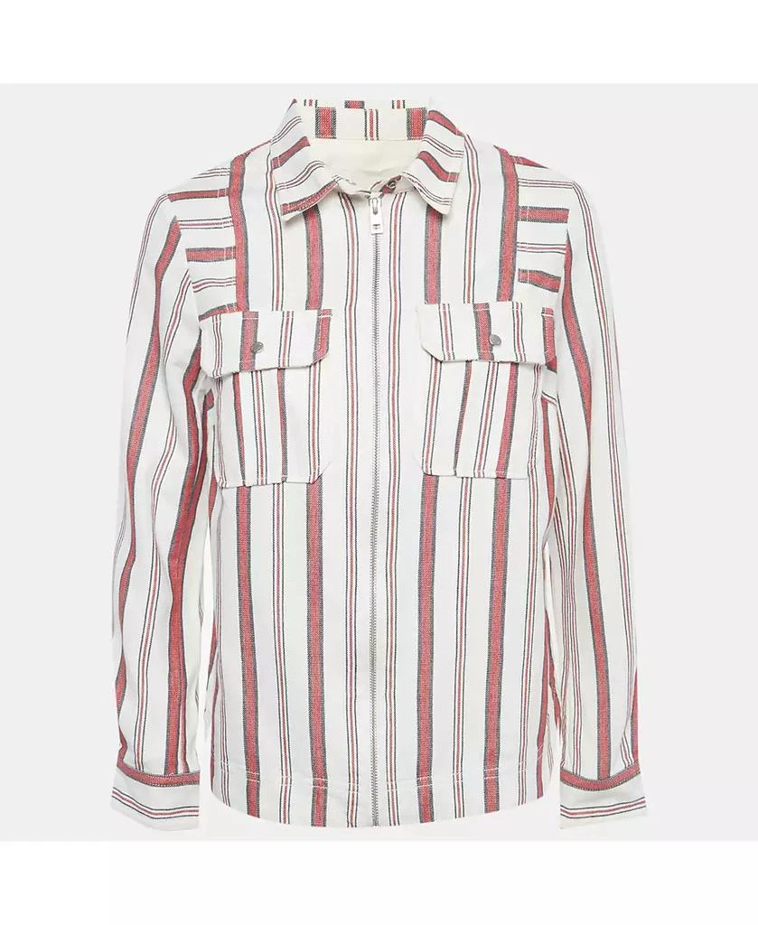 Pre-Owned Zadig
Voltaire Women
s White Striped Cotton Tach Raye Jacket