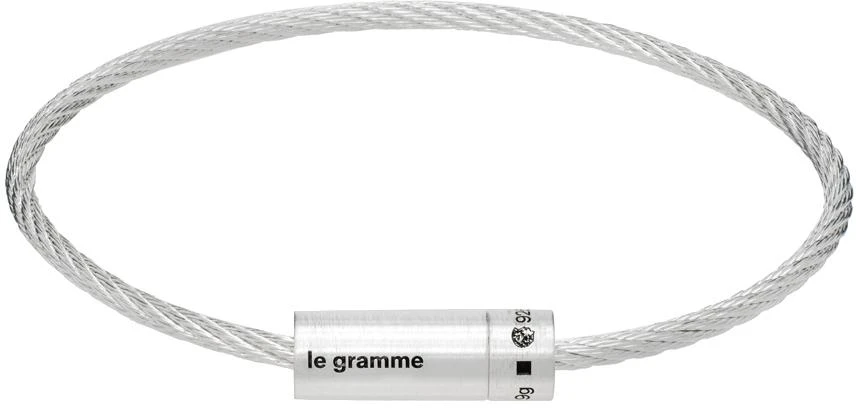 Le Gramme Silver Cable 'Le 9g' Bracelet 1