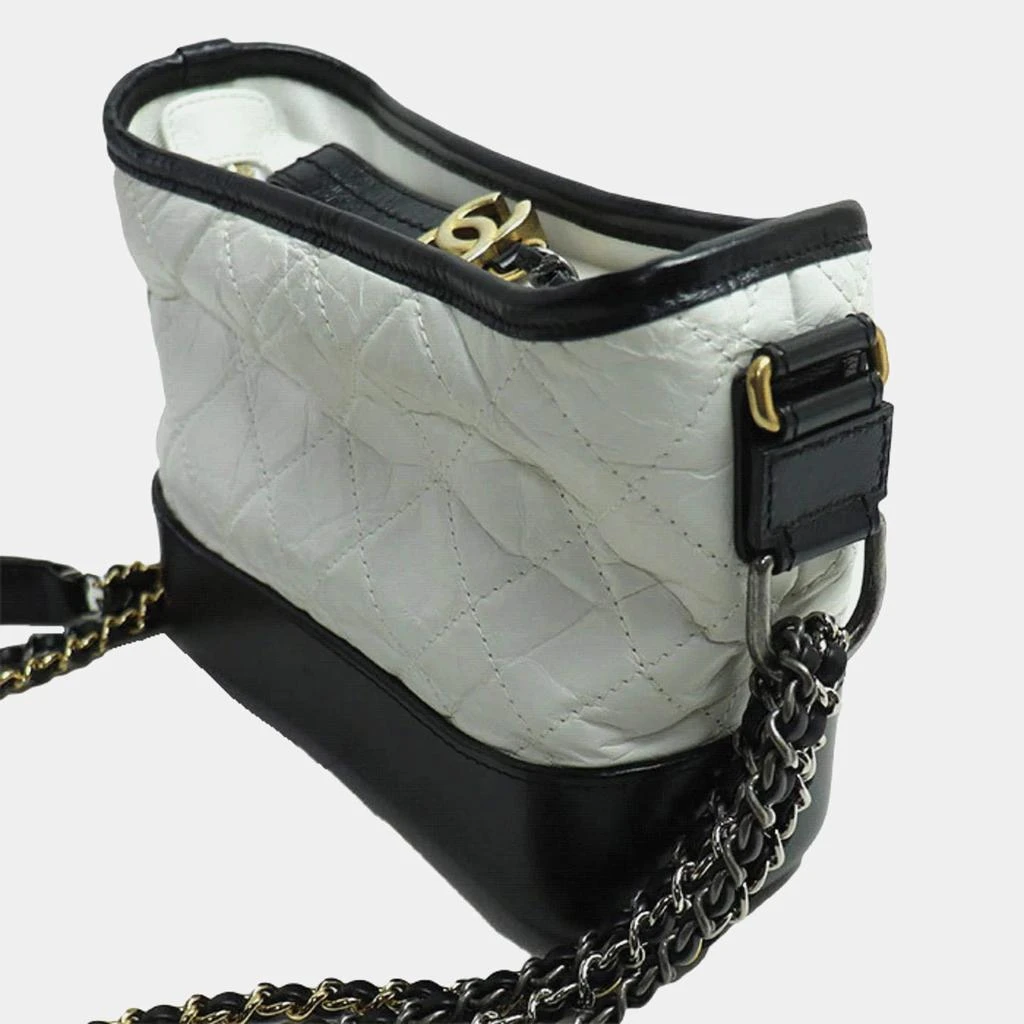 Chanel Chanel White and Black Calfskin Gabrielle Small Hobo Shoulder Bag 2