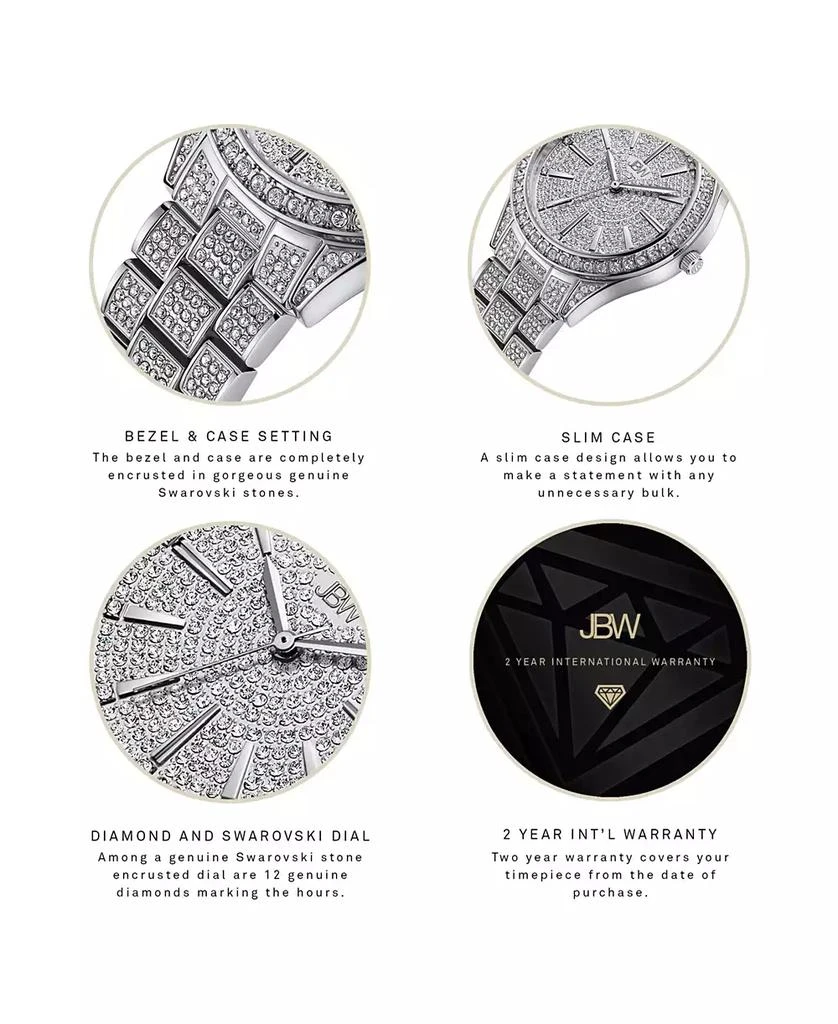 Jbw Women's Cristal Diamond (1/8 ct. t.w.) Watch in Stainless Steel Watch 38mm 5